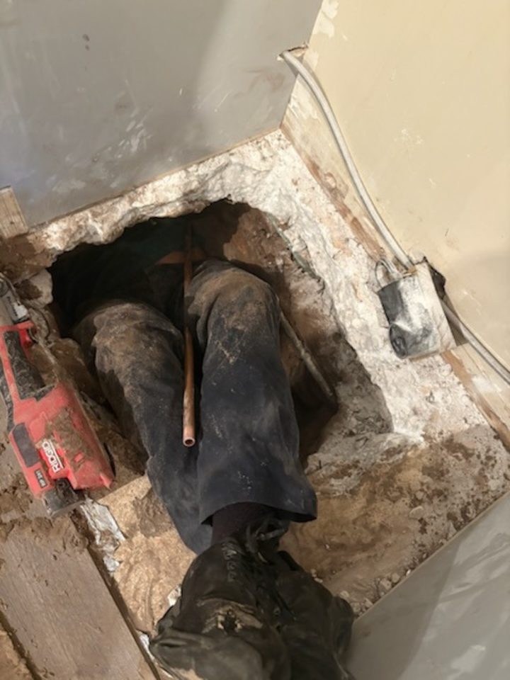 Slab Repair. slab leak repair